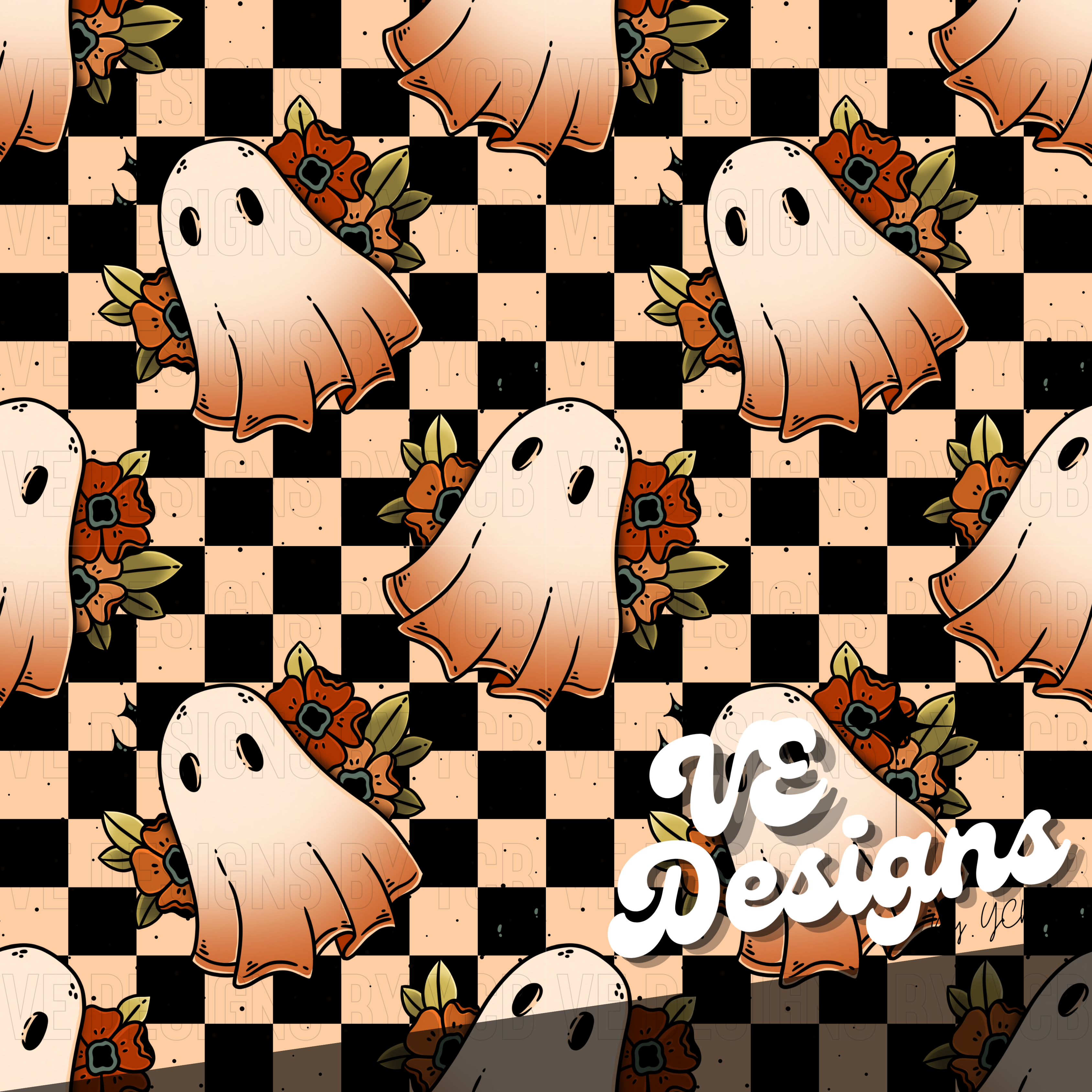 Fall Ghosties - Checkered